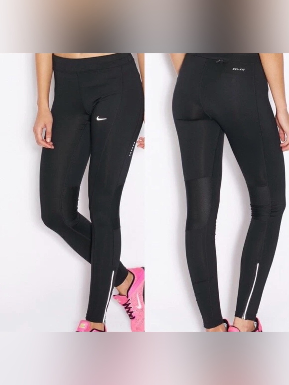 Nike Dri-Fit Essentials Black Running Legging -Sz M